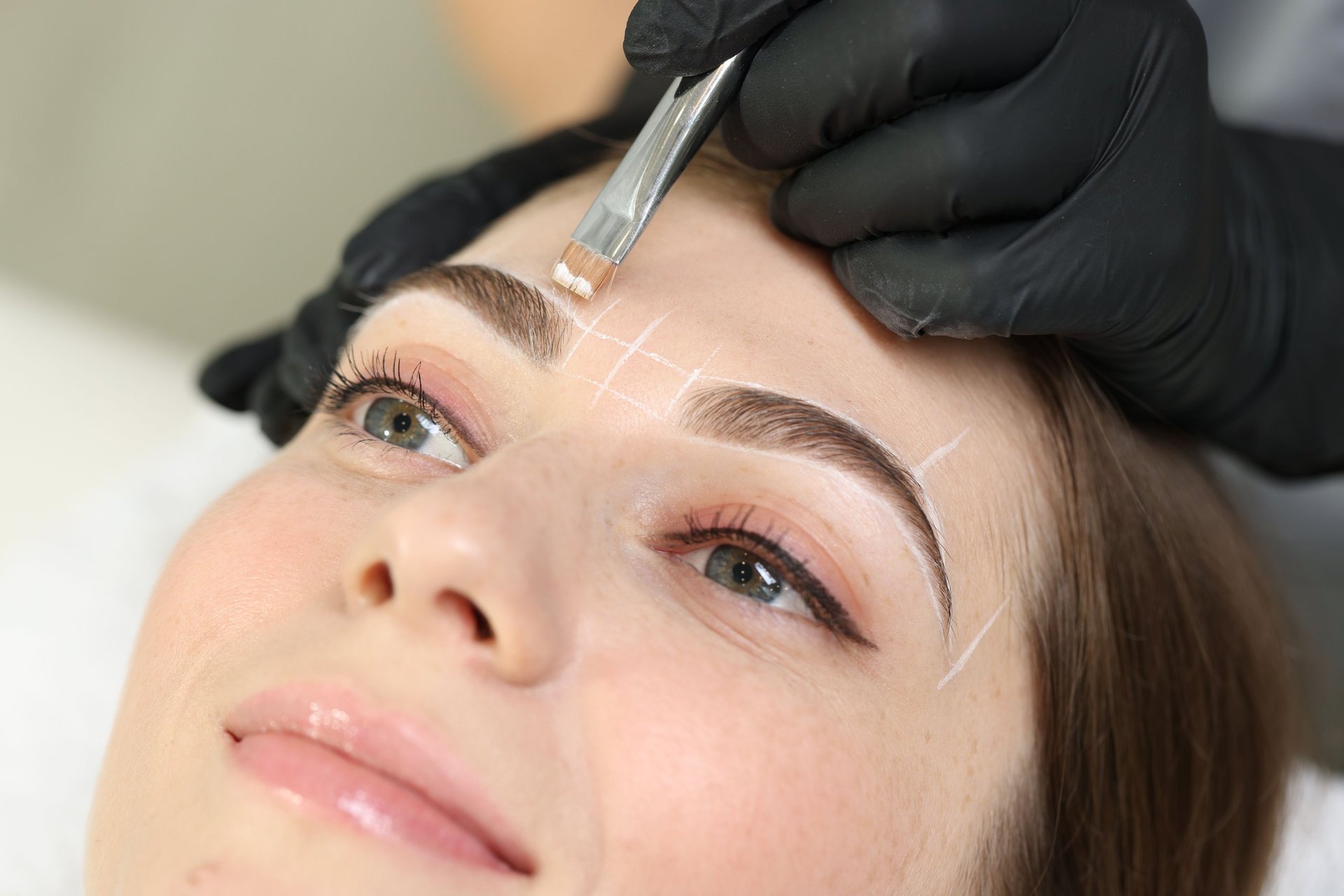 Microblading eyebrow procedure at CC Styling Studio serving Sarasota, FL