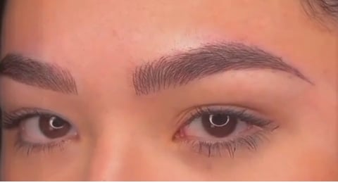 Natural healed permanent eyebrows in Bradenton, Florida — soft daylight healed pigment result by CC Styling Studio
