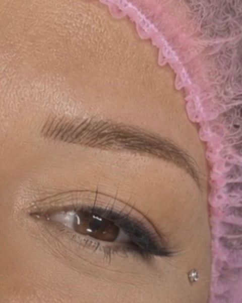 Bold healed permanent eyebrows in Bradenton, Florida — rich pigment with a smokey eye finish by CC Styling Studio
